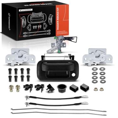 Imagem de A-Premium Kit de reconstrução de ferragens de porta traseira de 34 peças com parafusos compatíveis com Ford F-150 2004-2008 e Lincoln Mark LT 2006-2008, cabo de plástico para porta traseira, cabos,