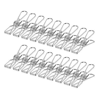 Imagem de Kit 20 Pregadores De Roupas De Aço Inox 100% Duráveis