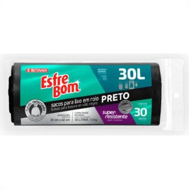 Imagem de Saco P/Lixo Esfrebom Pto 30Lt C/30 - BETTANIN