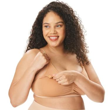 Imagem de Motherhood Maternity Sutiã feminino de amamentação sem costura sem costura para amamentação, Caramel, GG