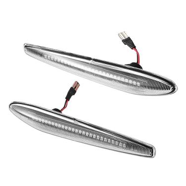 Imagem de VekAuto 1 par de luz de seta LED para marcador lateral compatível com Alfa Romeo Giulietta 2012-2021, lente transparente de plástico durável, luz amarela