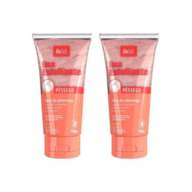 Imagem de Creme Esfoliante Soft hair 180g Pessego Biosoft - Kit C/ 2un