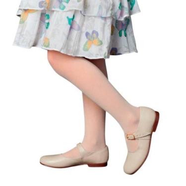 Imagem de Meia-Calça Infantil Fio 20 Selene 9600-001 Básica, Marfim, P