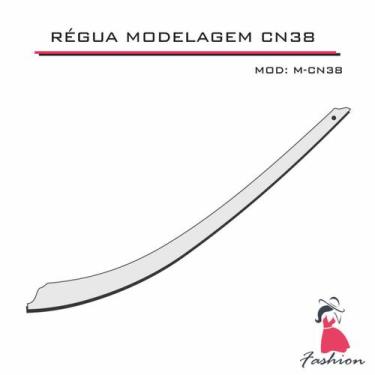 Imagem de Régua Modelagem Corte Costura Quadril Acrílico Cn38 Fenix