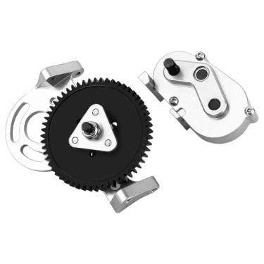 Imagem de Pothyes LCG Metal Prefixal Gearbox Set with 30% Overdrive Gear Front Motor Transmission Transfer Case for Axial 1/10 RC Crawler SCX10 I II 90046 Capra TRX4 Upgrades (Silver)
