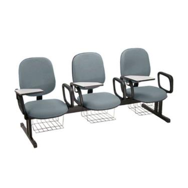 Imagem de Cadeira em longarina para Escolas Linha Uno Cinza