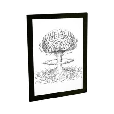 Imagem de Quadro Decorativo Psicologia Explosão Cérebro Ilustração Decoração Poster Quarto Sala