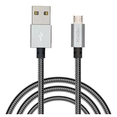 Imagem de Cabo Micro USB V8 1 Metro Metalizado Kingo
