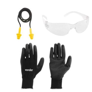 Imagem de Kit EPI Eletricista  Plug Copolímero, Óculos de Segurança Maltês, Luva
