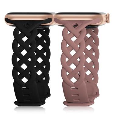 Imagem de Pulseiras de relógio Bandiction Braided Silicone para Apple Watch