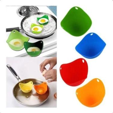 Imagem de Kit 4 Formas De Silicone Para Ovos Poacher Pochê Livre Bpa - WCAN