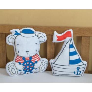 Imagem de Kit almofada decorativa para berço 02 peças marinheiro - Miguel Baby