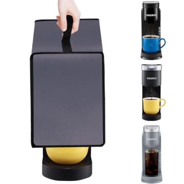 Imagem de NUENSS-ROR Capa protetora contra poeira para cafeteira Keurig de dose única, cápsula de café à prova d'água resistente para cafeteira Keurig K-Express, K-Mini e K-Iced de dose única K-Cup (roxa)