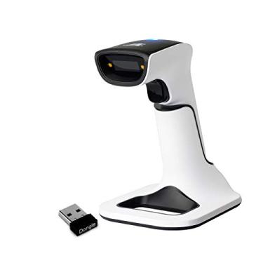 Imagem de ScanAvenger 1D e 2D portátil sem fio com leitor de código de barras Bluetooth: scanners manuais 3 em 1 de vibração, sem fio, pistola de digitalização recarregável para inventário - código de barras