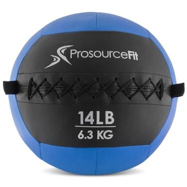 Imagem de ProsourceFit Bolas de medicamento macias para bolas de parede e exercícios dinâmicos de corpo inteiro, pesos codificados por cores - 6,3 kg
