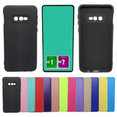 Imagem de Kit Capa Aveludada Para Galaxy S10e + Pelicula Ceramica - Mustangshop,