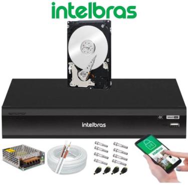 Imagem de Kit Dvr 8 Canais inteligente Intelbras Imhdx 3108 Full Hd Cabo fonte C