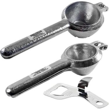 Imagem de 2 Espremedores Manual Laranja Limao + Abridor Garrafas Latas - Evovler