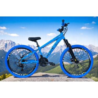 Imagem de Bicicleta 26 Gta Rebel Freeride Cor Azul 21v Freio Disco Rodas Vmaxx P