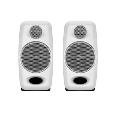 Imagem de IK Multimedia iLoud Micro monitor branco 50 watts monitores de referência de estúdio Bluetooth sem fio, alto-falantes duplos para produção musical, mixagem, masterização, composição, produção e DJs