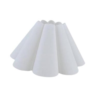 Imagem de Fenteer Pano pétala abajur pano abajur assembly fácil piso tampa de tampa de mesa de mesa de lâmpada tonalidades lustres, para escritório em casa, Branco