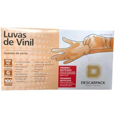 Imagem de Luva De Vinil Sem Pó 100un - Descarpack G