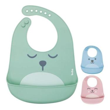 Imagem de Babador Gummy Buba  Silicone com Bolso Impermeável, Verde