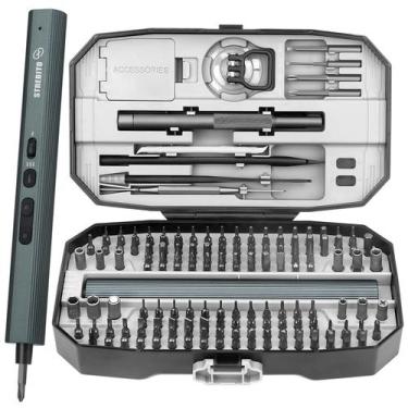 Imagem de Chave de fenda elétrica STREBITO Mini 155 em 1 com 140 bits 5N.m
