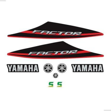 Imagem de Kit Adesivos Para Yamaha Factor 125 Ybr 2014 Moto Vermelha - SPORTINOX