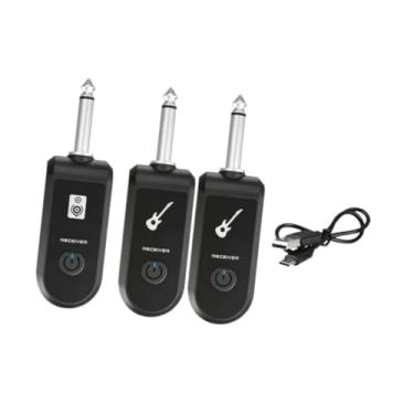 Imagem de Dynwave Transmissor e receptor de guitarra XLR, adaptador de microfone profissional para piano, teclados, guitarras, microfone dinâmico, guitarra elétrica e, Black Set B