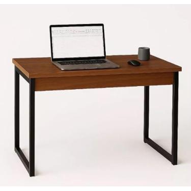 Imagem de Mesa Escrivaninha Industrial Escritório Home Office - Rede Móveis (MADEIRADO/PRETO)