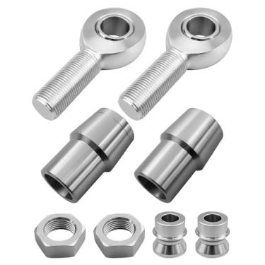 Imagem de 7/8 x 7/8-14 Heim Joints Rod End Kit, Heim Joint c/ 7/8-1/2 HMS Espaçadores e Bung .120 Parede, Cromoly Left & Right Hand Thread Panhard Bar Kit para Links de Suspensão de Direção Articulações Barras