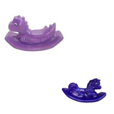 Imagem de Gangorra Dino e unicórnio Brinquedo de Playground Gangorra Infantil Pa