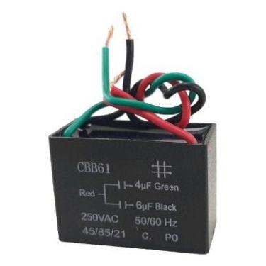 Imagem de Capacitor Quadrado 1,5+2,5uf 3 Fios - Fabiano