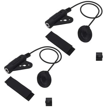 Imagem de CybNemo Captador de microfone de contato piezo para guitarra acústica com suporte adesivo para violão, ukulele, violino, violoncelo, banjo, harpa -2 unidades