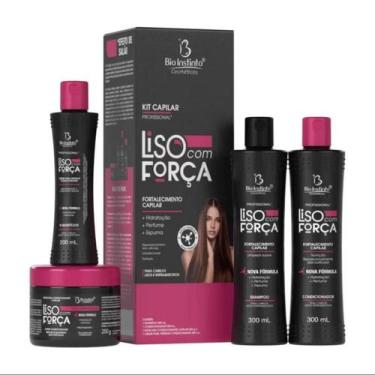 Imagem de Kit Tratamento Capilar Liso Com Força com 4 Bioinstinto