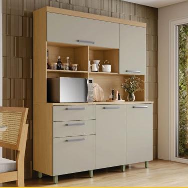 Imagem de Cozinha Compacta Nesher Nobreza com 5 Portas, 2 Gavetas e 2 Prateleiras - 160cm de largura