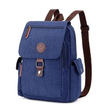 Imagem de Mochila Feminina Pequena de Lona Premium - TokShop, Azul