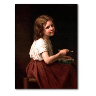 Imagem de LXURY Bouguereau.soup. Reprodução de pinturas famosas. Arte de parede em tela. Pôsteres e impressões. Imagem para decoração de casa 40 x 52 cm sem moldura