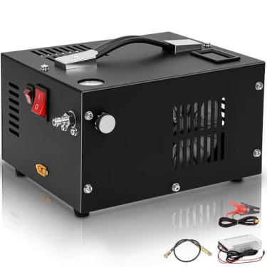 Imagem de Compressor PCP, PCP Air Compressor, Compressor de Ar, 4500Psi 30Mpa Alimentado por 12V DC Automotivo ou 110V AC Doméstico, Bomba de Ar Compacta de Alta Pressão, Compressores Portáteis, Preto