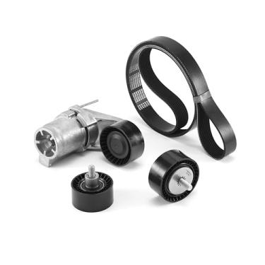Imagem de BINB ROAD Kit de polia tensora da correia de transmissão 11288604266 + 11288604267 + 11287628659 + 11287615130 compatível com BMW 335i 535i X3 X4 X5 X6