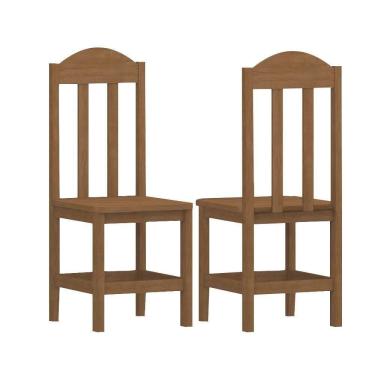 Imagem de Kit Com 2 Cadeiras De Jantar Madeira Maciça Safira Mel Nemargi