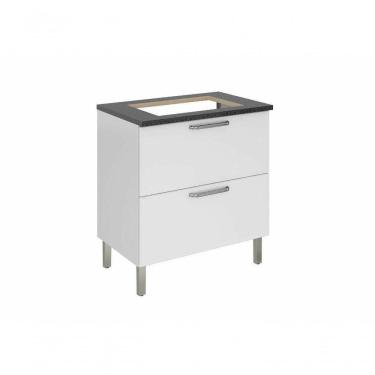 Imagem de Balcão Cozinhas Itatiaia Tarsila Para Cooktop 4 Bocas 1 Porta Horizontal E 1 Gaveta Branco