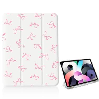 Imagem de Linda capa feminina de gravata borboleta para iPad de 11 polegadas (chip A16) 2025 geração 11ª/iPad 11 polegadas 2022 10ª geração com suporte para lápis e hibernar/despertar automático, capa com