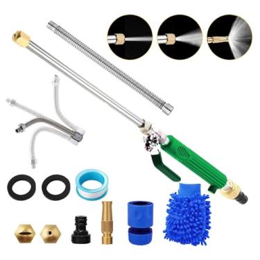 Imagem de Coyoohouse Hydro Jet Varinha de lavagem elétrica de alta pressão, pulverizador de irrigação portátil com extremidade de mangueira universal e bocal de energia de água de hidrojato para calha, pátio