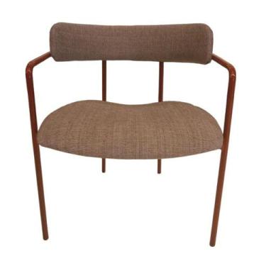 Imagem de Cadeira Coco Aço Carbono Cobre em Tecido, material ecológico e Couro N