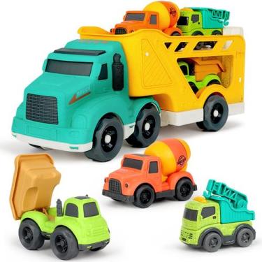 Imagem de Toy Trucks GDBAQAN Toddler para crianças de 2 a 4 anos com caminhão ba