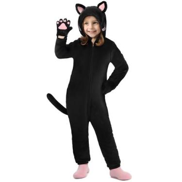 Imagem de Traje GIFTINBOX Cat Noir para meninas de 5 a 10 anos preto-S