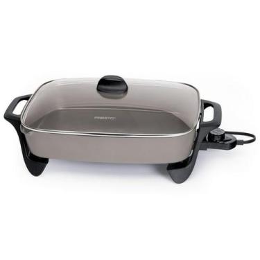 Imagem de Frigideira elétrica FYNORI 16 Ceramic com tampa de vidro prateada