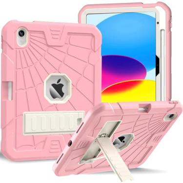 Imagem de Capa para iPad SIBEITU 11ª A16 2025/10ª geração 10,9" com suporte rosa